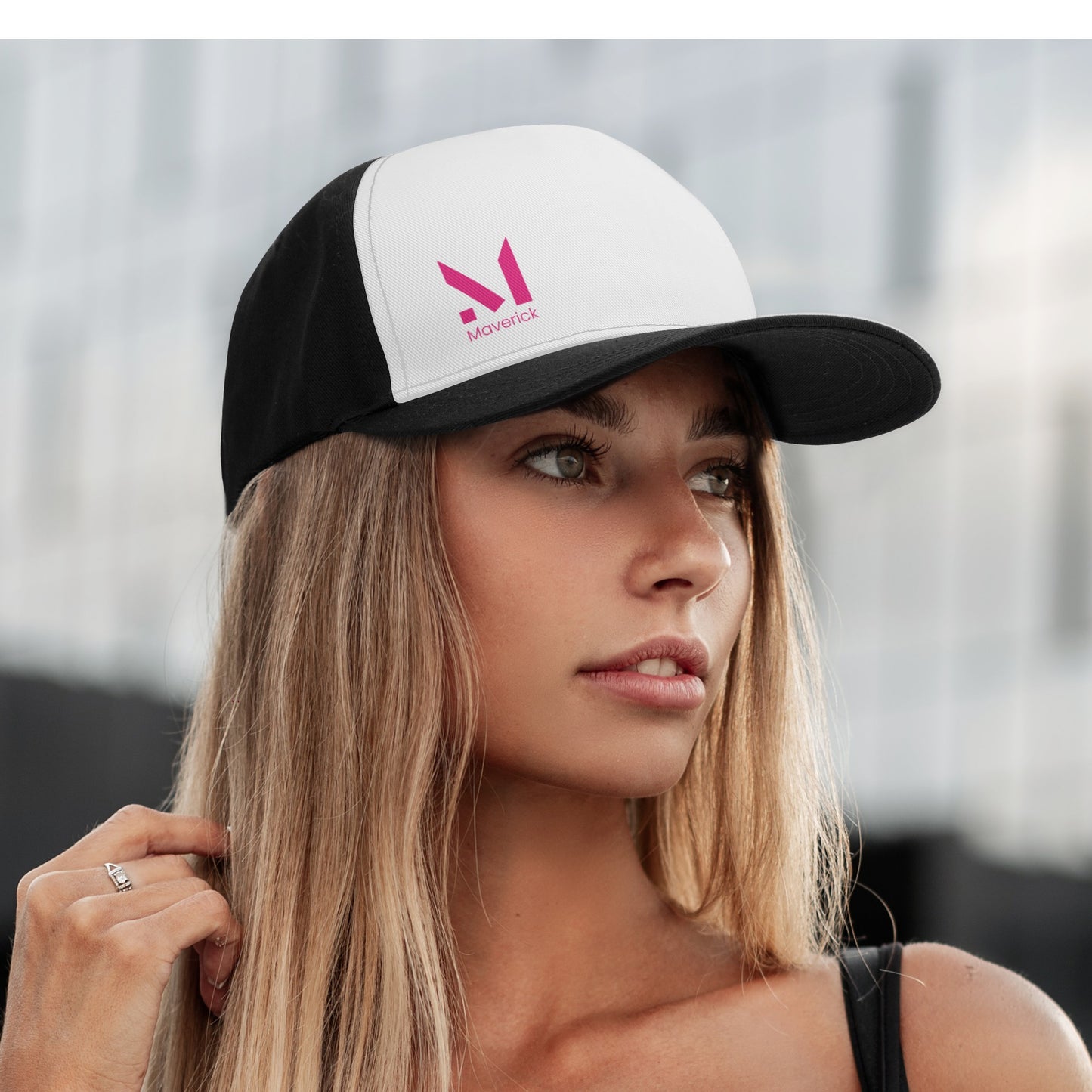 Maverick Breast Cancer Hat- Dark Pink