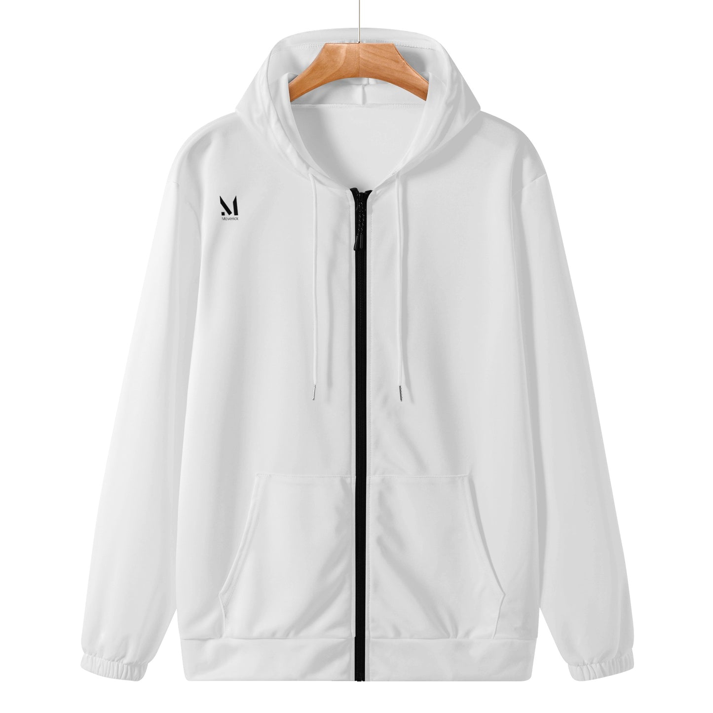 Maverick Baseball Mom Zip-up Hoodie - White