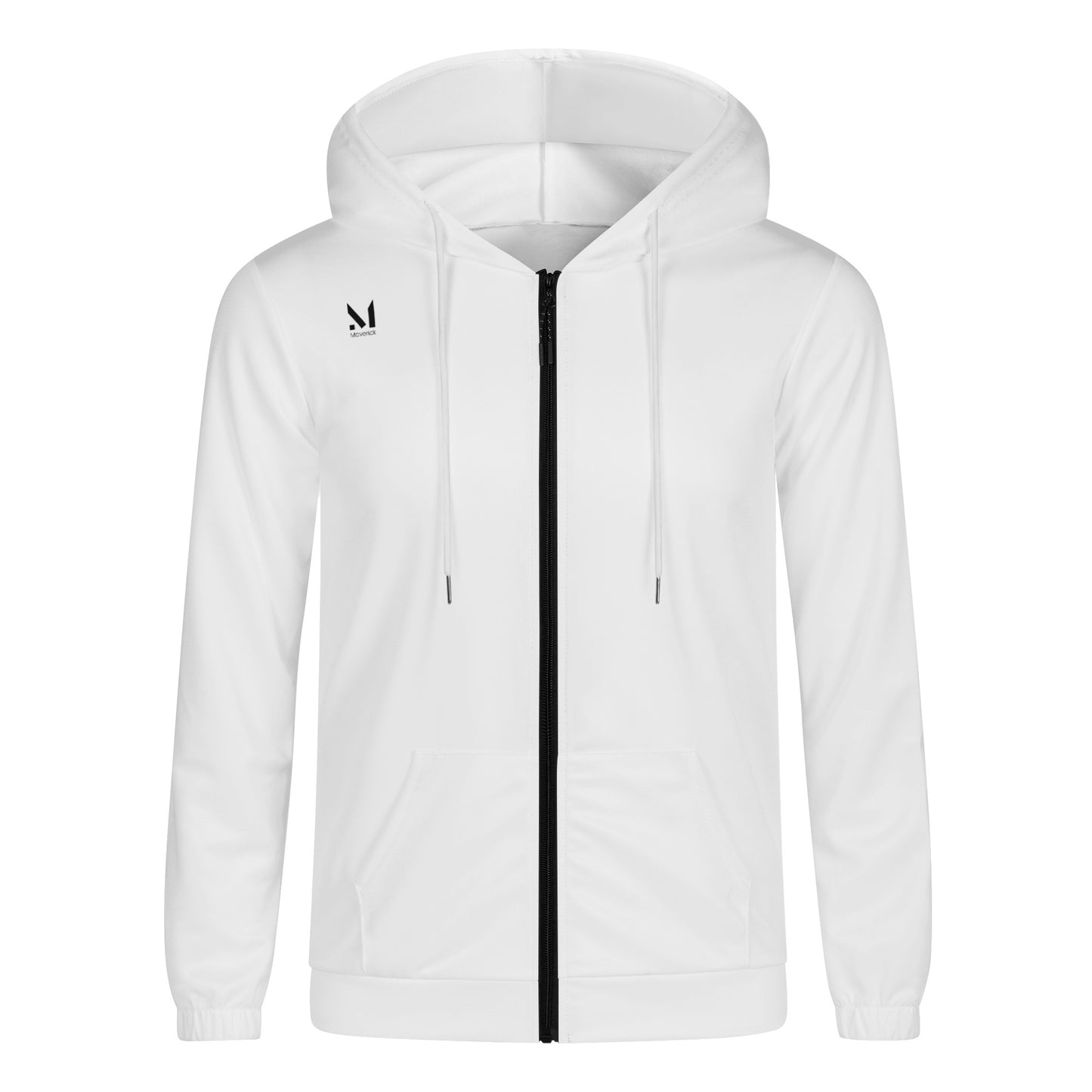 Maverick Baseball Mom Zip-up Hoodie - White