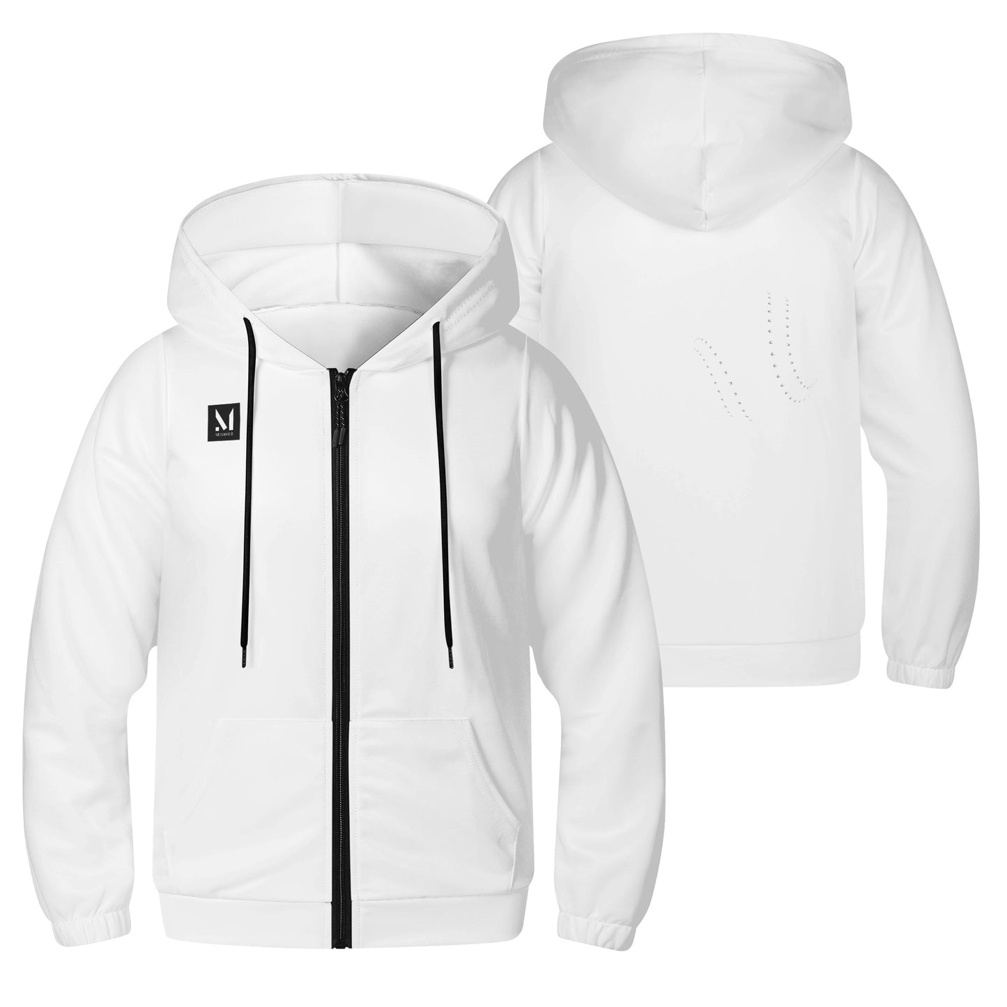 Maverick Youth Zip-up Live Breathe Taste Baseball Hoodie- Black