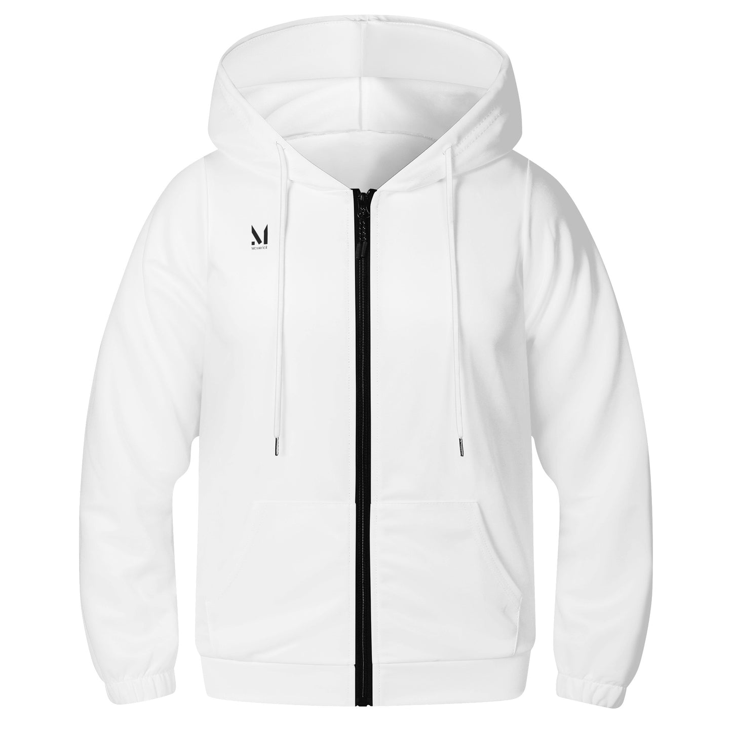 Maverick Youth Zip-up Live Breathe Taste Baseball Hoodie- White