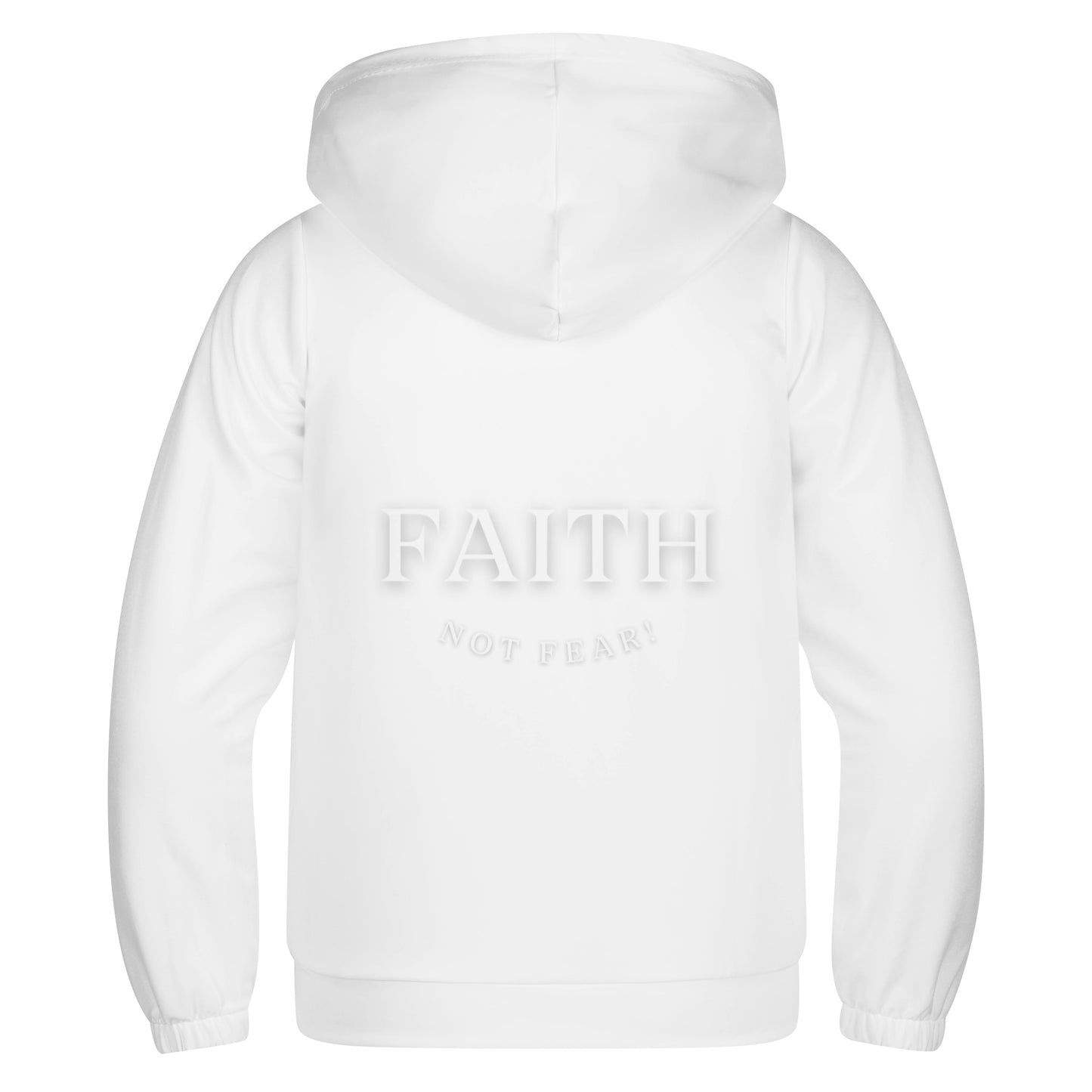 Maverick Youth Zip-up Faith Not Fear Hoodie - Black