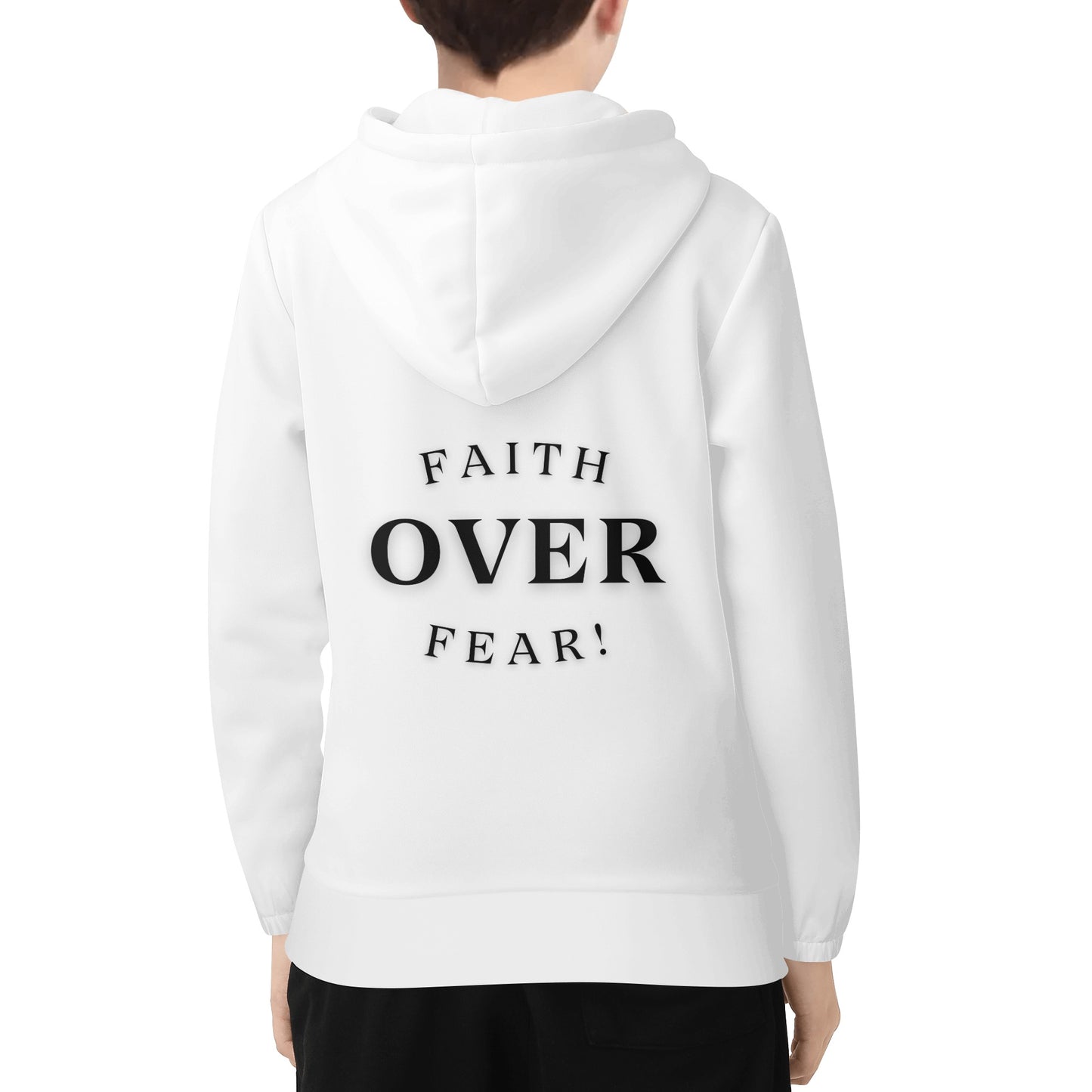 Maverick Youth Faith Over Fear Hoodie - White