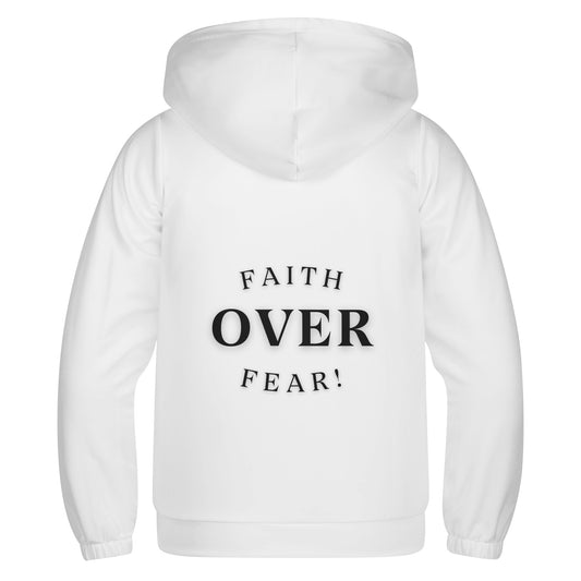 Maverick Youth Faith Over Fear Hoodie - White