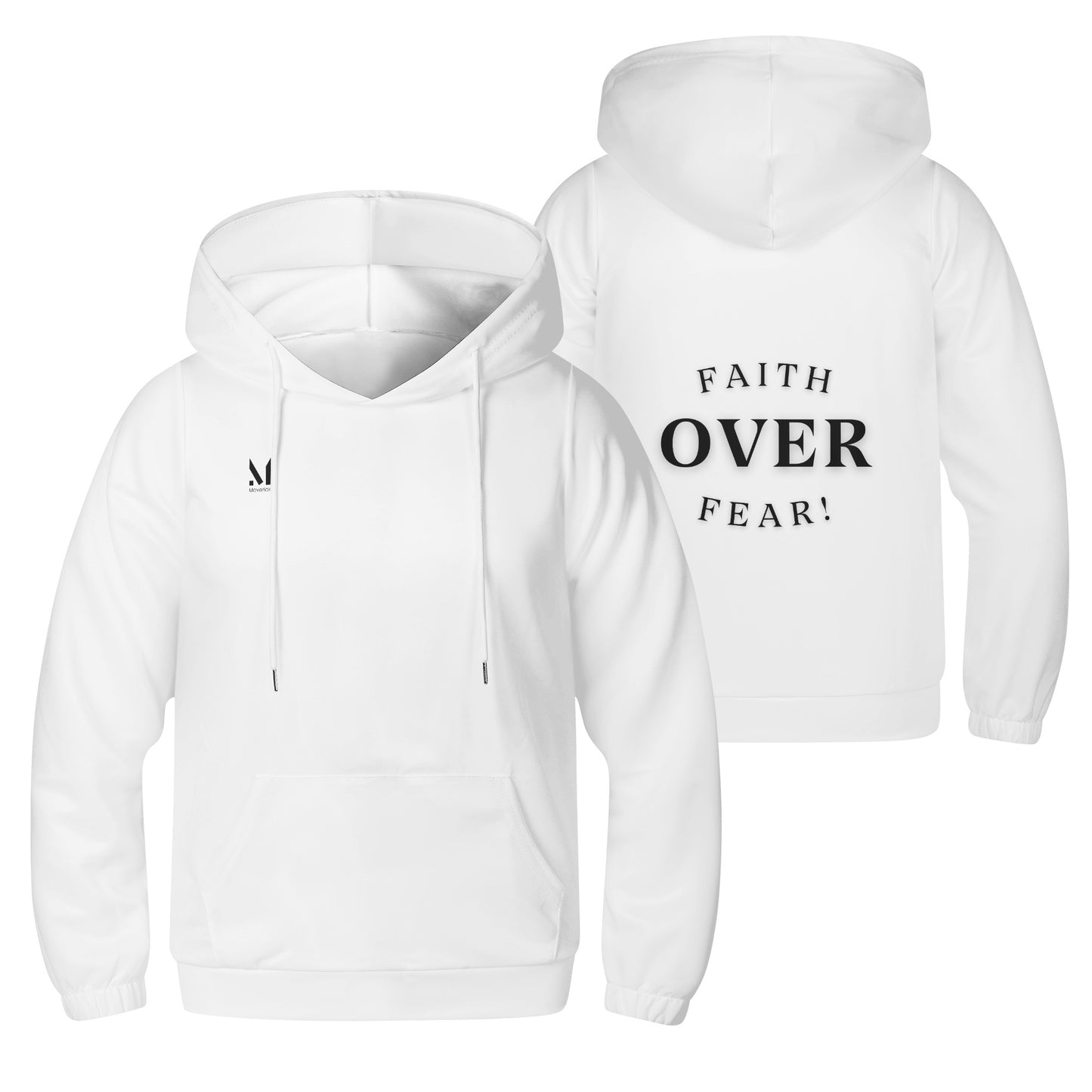 Maverick Youth Faith Over Fear Hoodie - White