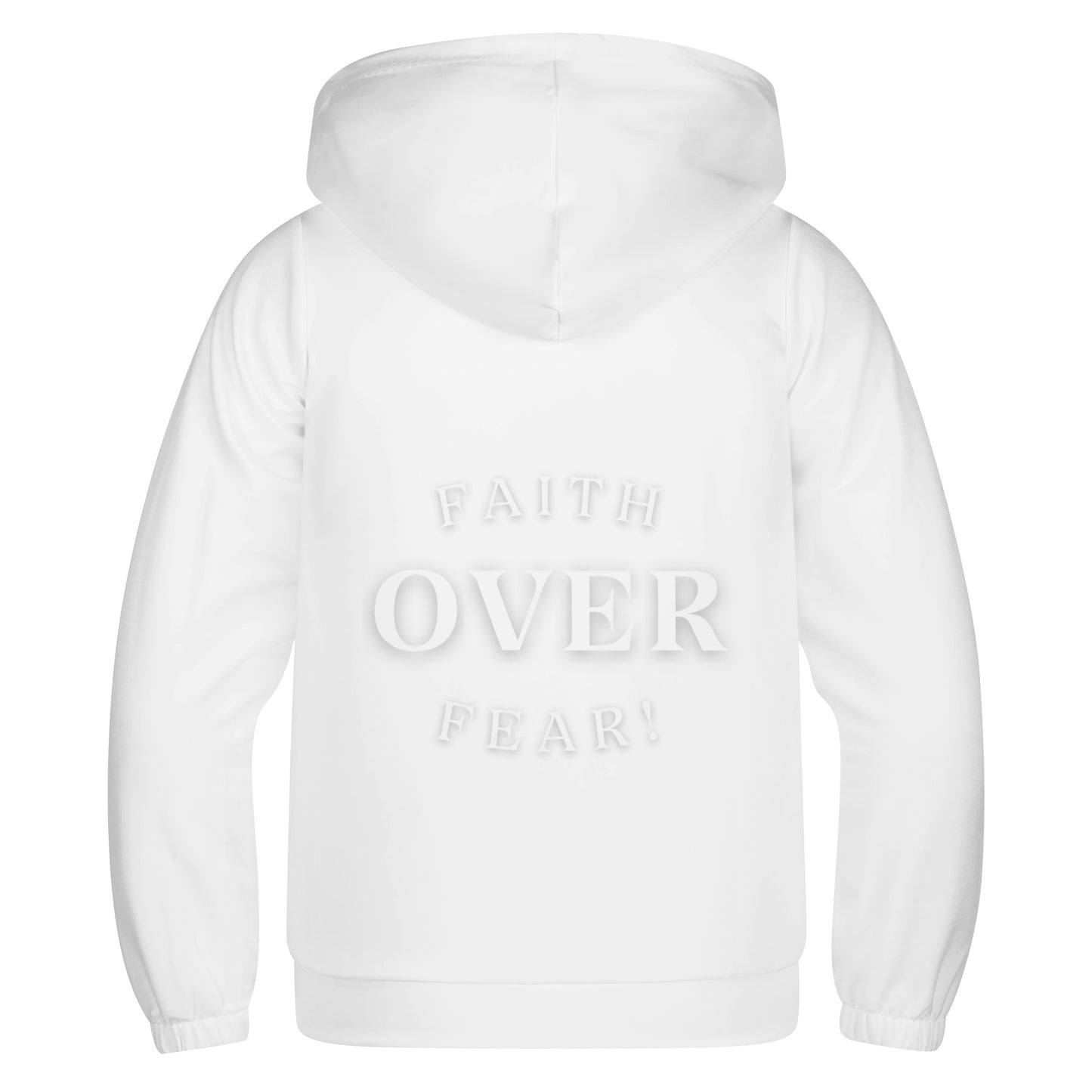 Maverick Youth Zip-up Faith Over Fear Hoodie - Black