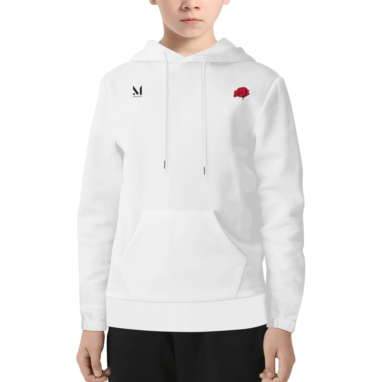 Maverick Youth Rose Hoodie - White