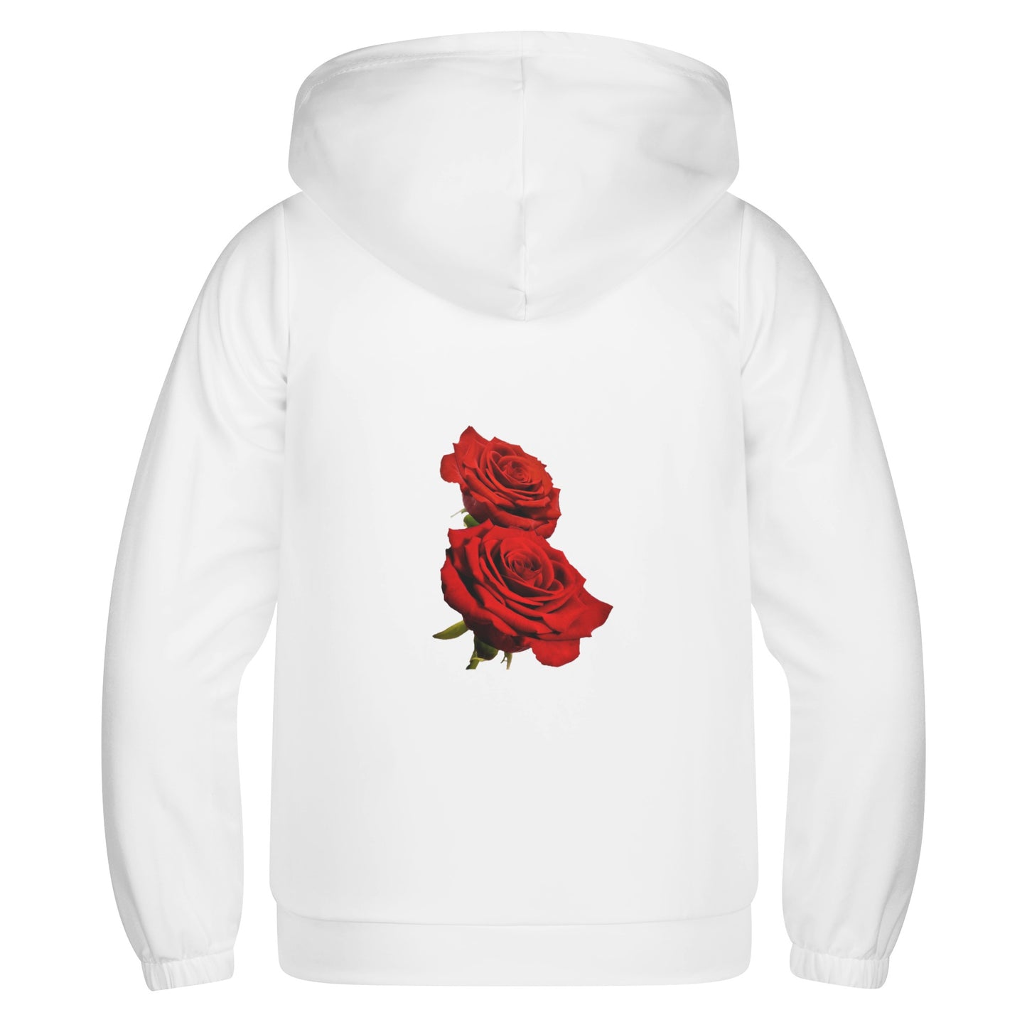 Maverick Youth Zip-up Rose Hoodie - White