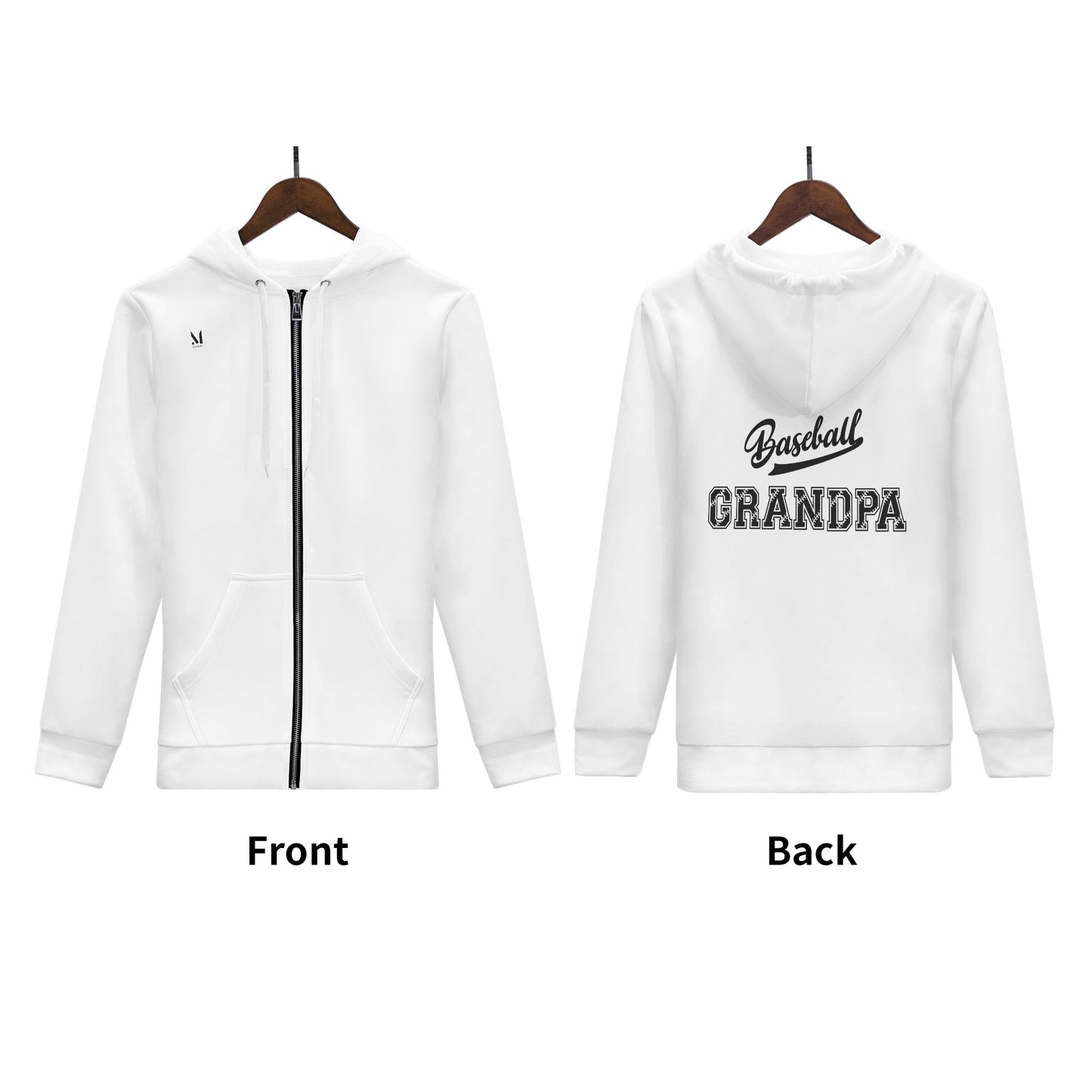 Maverick Baseball Grandpa Zip-up Hoodie