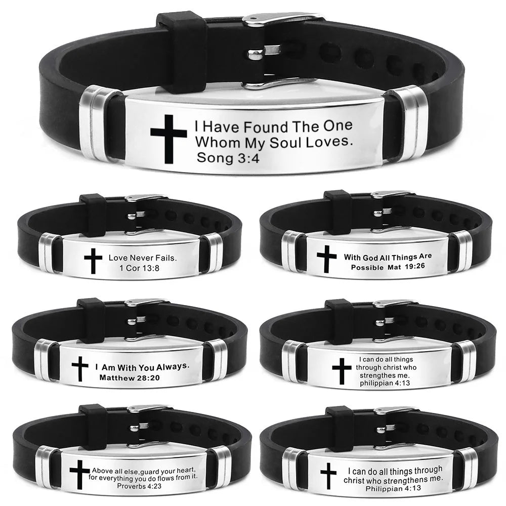 Scripture Stainless Steel Bracelets