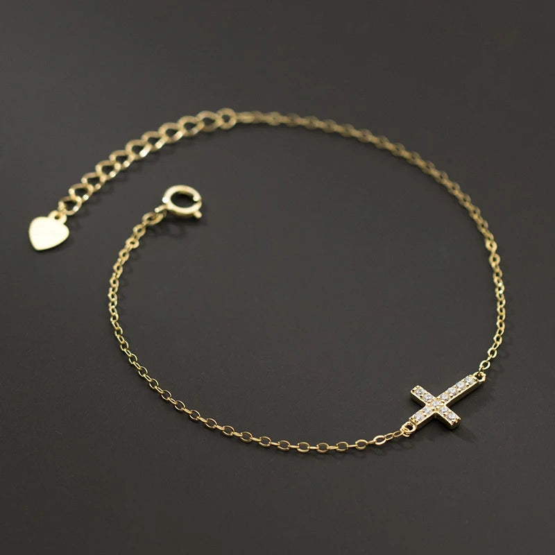 Simple Cross Chain Bracelet