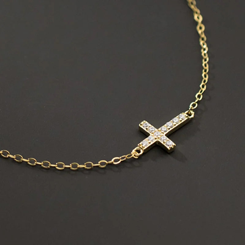 Simple Cross Chain Bracelet