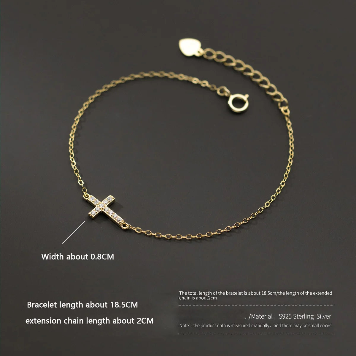 Simple Cross Chain Bracelet