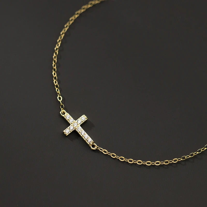 Simple Cross Chain Bracelet