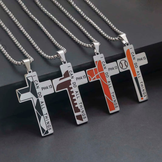 Sports Necklaces with Bible Verse